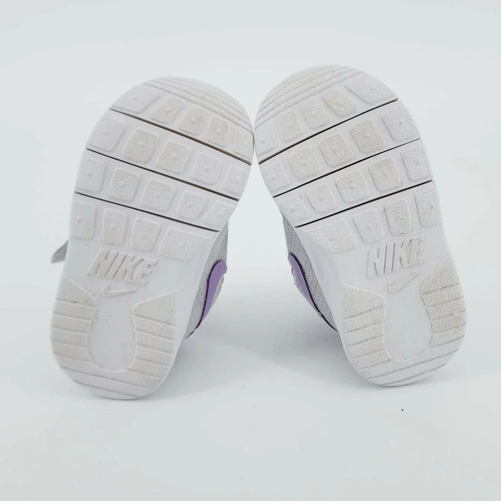 Nike Tanjun TD Toddler‎ Girls Grey Purple Sneakers 859620-002 Size 5C